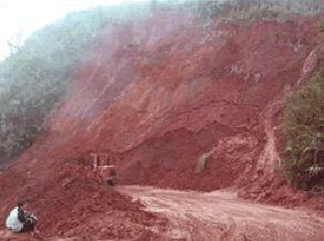 Mud slide on a denuded hillside in Laos<br> Photo Courtesy: North by Northwest Tours Mud slide on a denuded hillside in Laos. Photo Courtesy: North by Northwest Tours